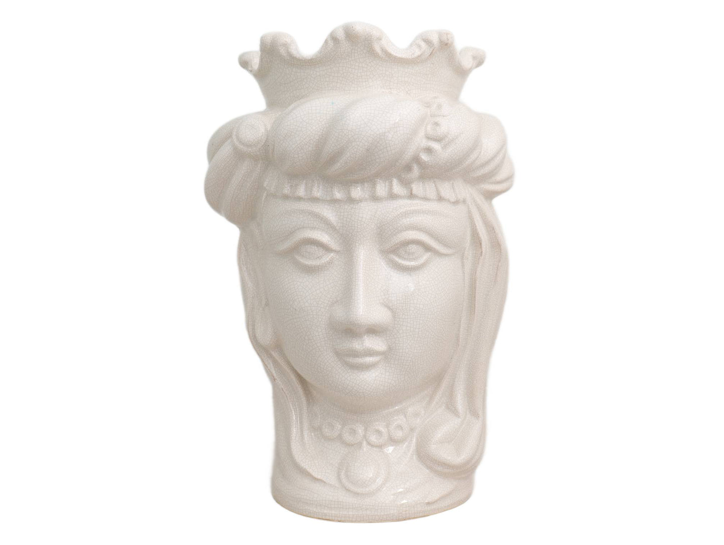 Testa di moro donna bianco lucido h cm 34