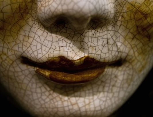 Polychrome wall head Woman H 40 cm