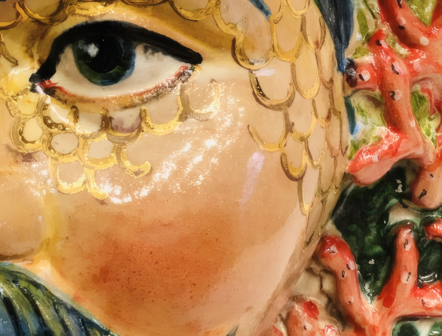 Coppia Teste di moro "Atlantide" H 42 cm