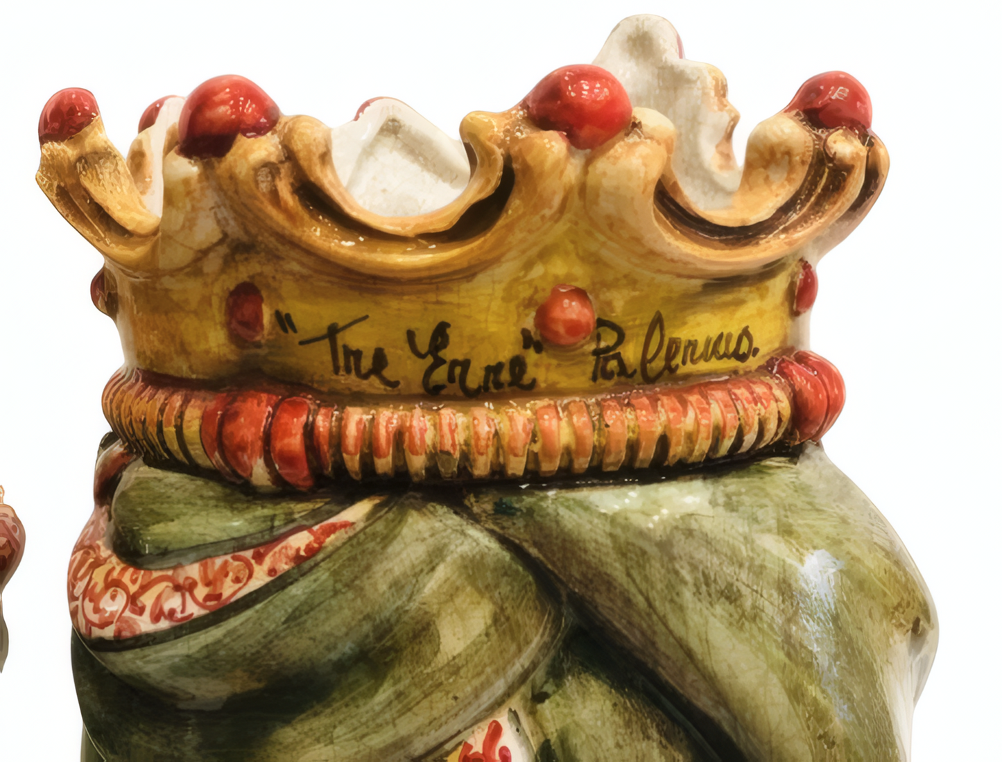 Coppia Teste di Moro policrome H 29 cm