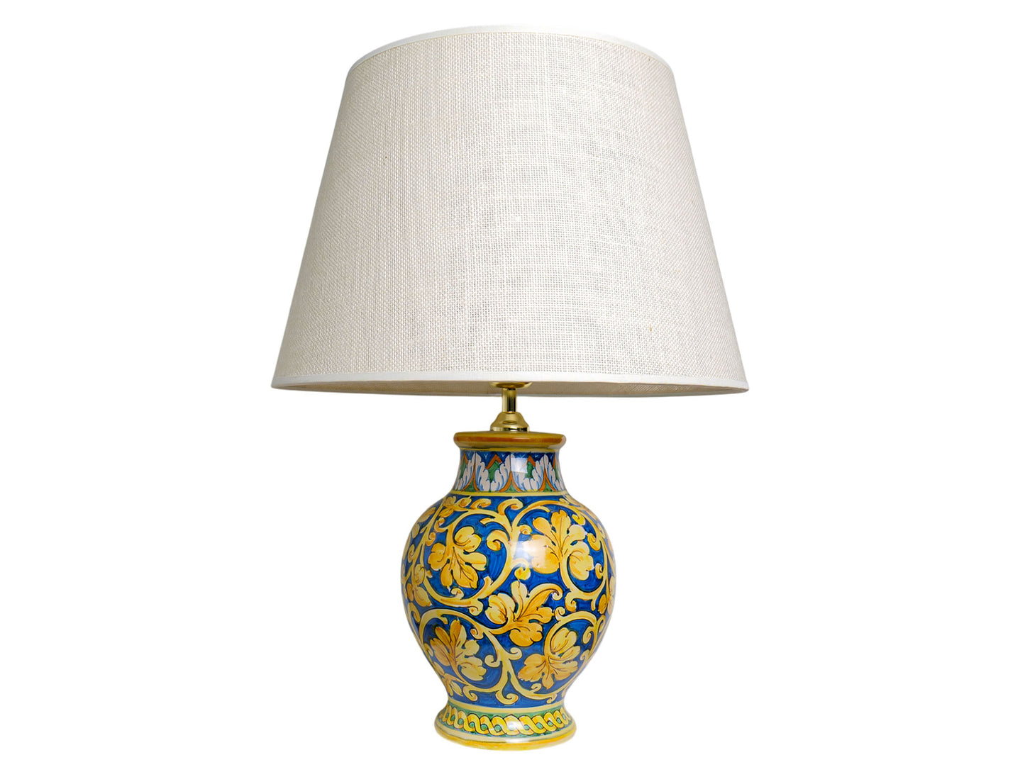 Lume Bombola "Foglia di vite su fondo blu"