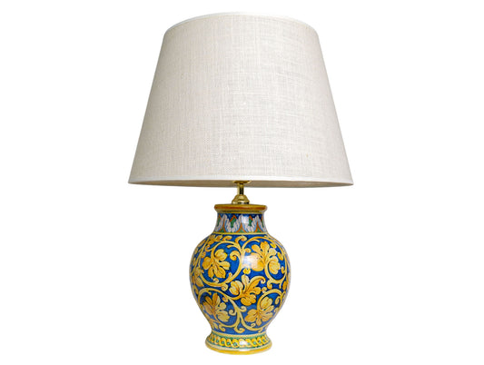 Lume Bombola "Foglia di vite su fondo blu"