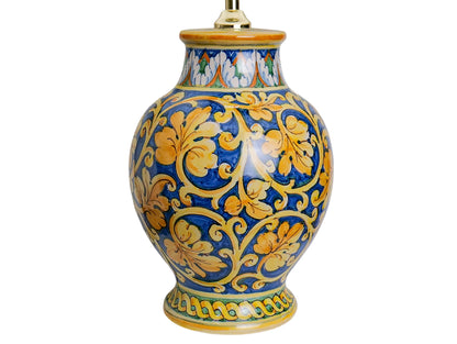 Lume Bombola "Foglia di vite su fondo blu"