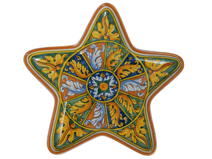 Vassoio Stella decoro foglie d'acanto a sezioni