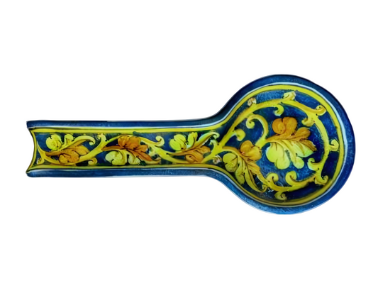 Blue "spiral" spoon rest